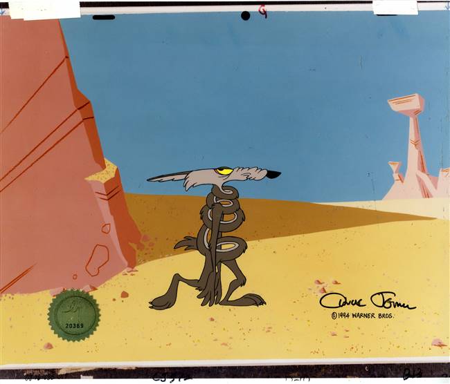 Original Production Cel of Wile E Coyote from Chariots of Fur (1994)