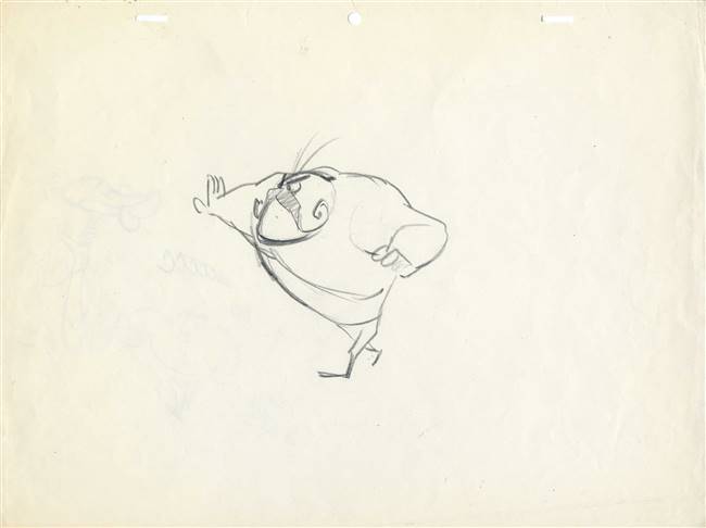 Original Production Drawing of the Mighty Angelo from To Itch His Own ...