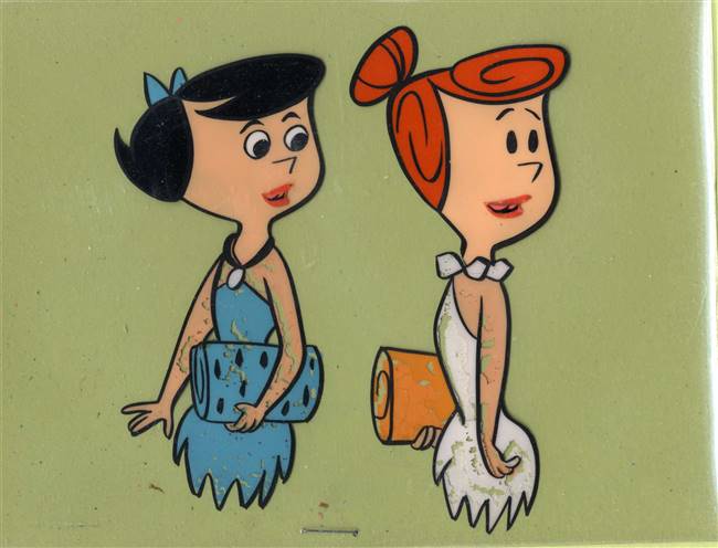 Original Production Cel Of Betty And Wilma From The Flintstones S