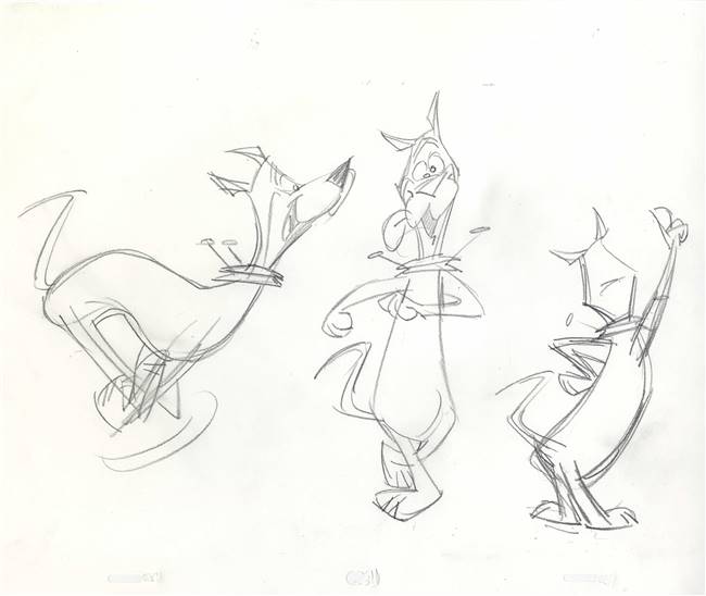 Original Model Sheet Drawing of Astro the Dog from The Jetsons (1990s/00s)