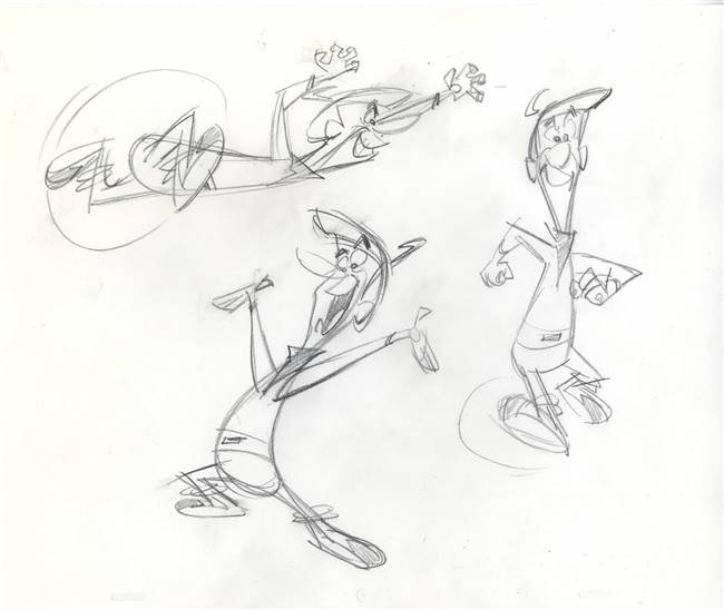 Original Model Sheet Drawing Of George Jetson From The Jetsons (1990s 00s)