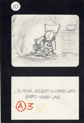 Original Storyboard of Winnie the Pooh from Winnie the Pooh Discovers ...