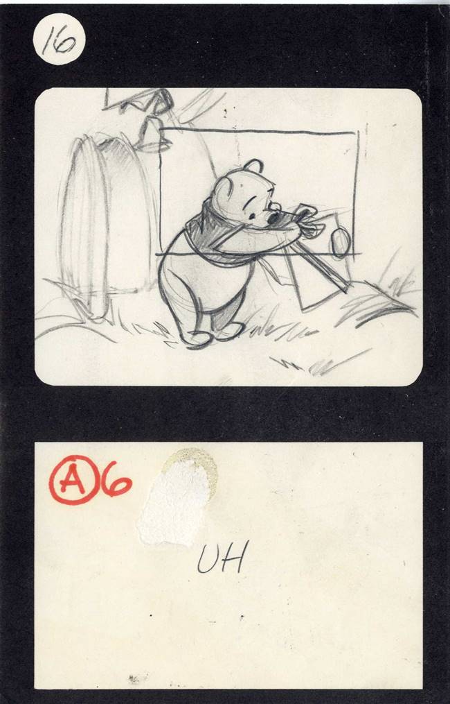 Original Production Storyboard of Winnie the Pooh from Winnie the Pooh ...