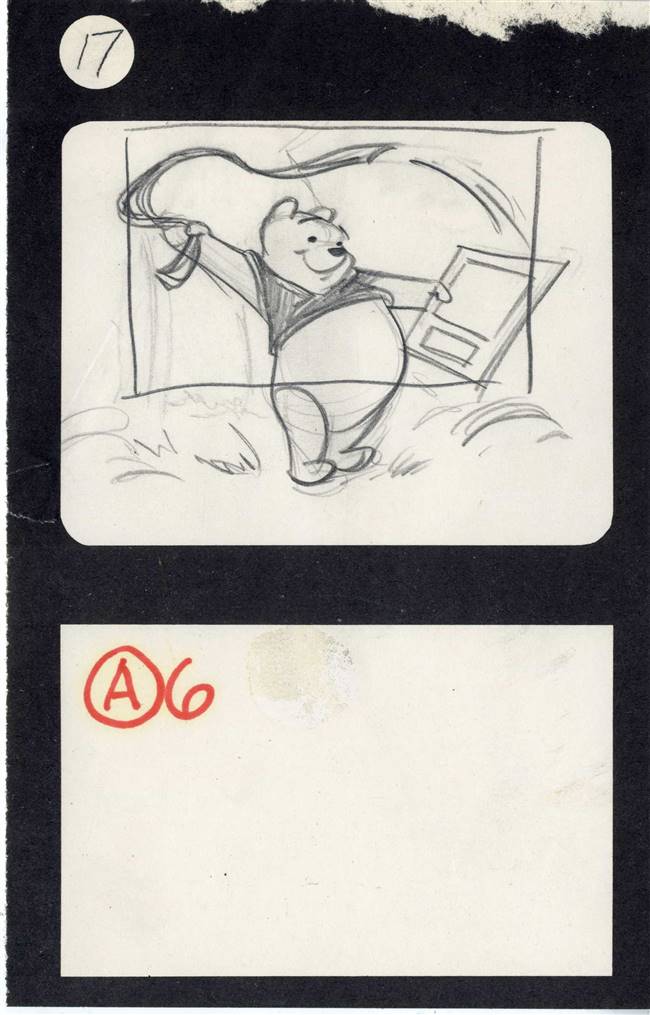 Original Storyboard of Winnie the Pooh from Seasons (1981)