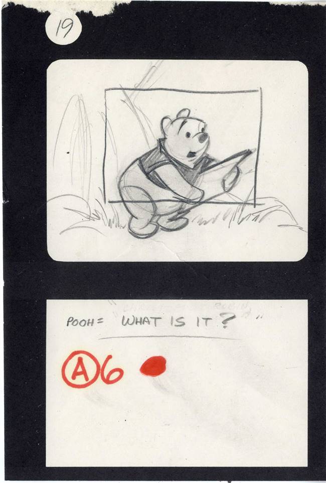 Original Storyboard of Winnie the Pooh from Seasons (1981)