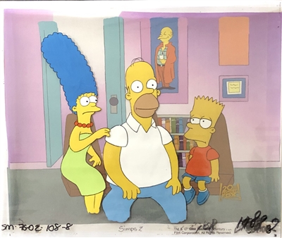 Original Production Cel of Marge, Homer, and Bart Simpson from Bart the ...