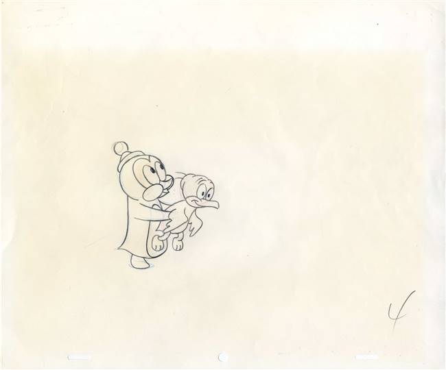 Original production drawing of Chilly Willy from Walter Lantz (1972)