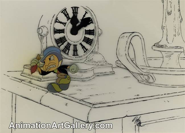 Original Production Cel of Jiminy Cricket from Mickey's Christmas Carol ...