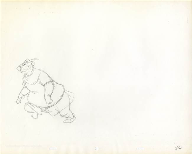 Production Drawing of Little John from Robin Hood